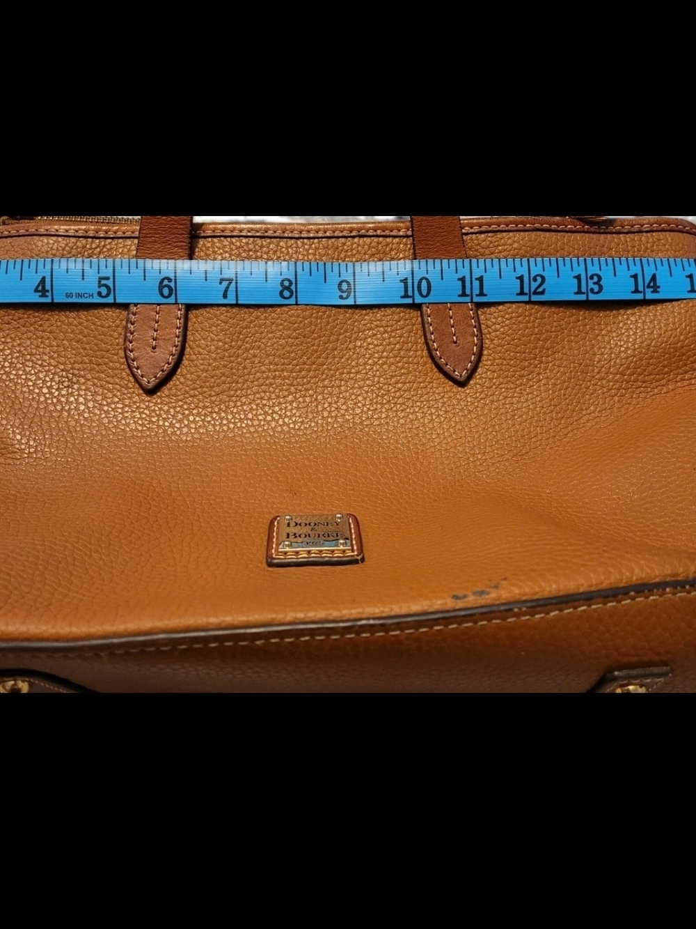 Dooney & Bourke Brown Pebbled Leather Tote Satchel Shoulder Bag Authentic - Picture 7 of 10
